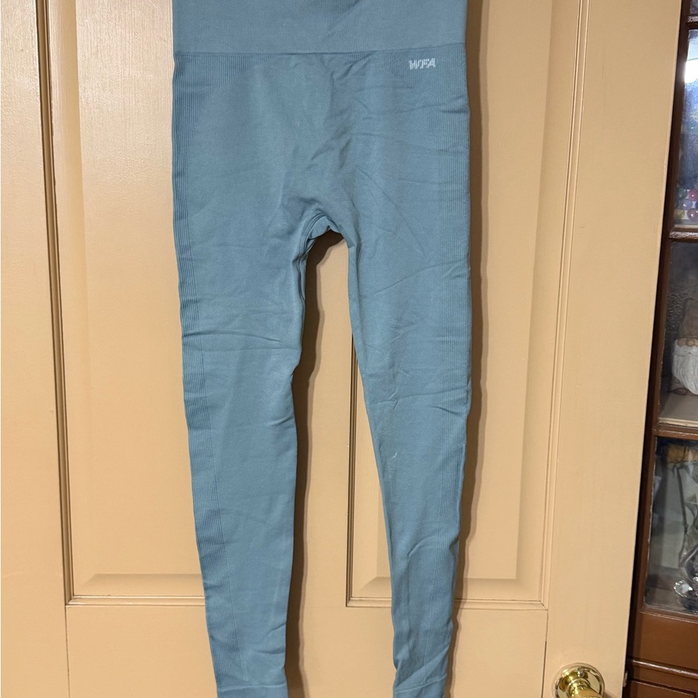 White Fox Boutique Dusty Teal‎ High-Waist Leggings